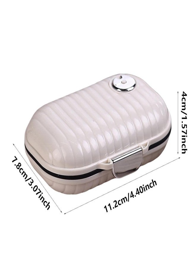 MVM Enterprise Portable Pill Boxes, 7 Compartments Mini Tablet Organizer, Small Travel Pill Case, Daily Pill Box, Moisture-Proof Portable Medicine Organizer for Purse, Diary - Image 2